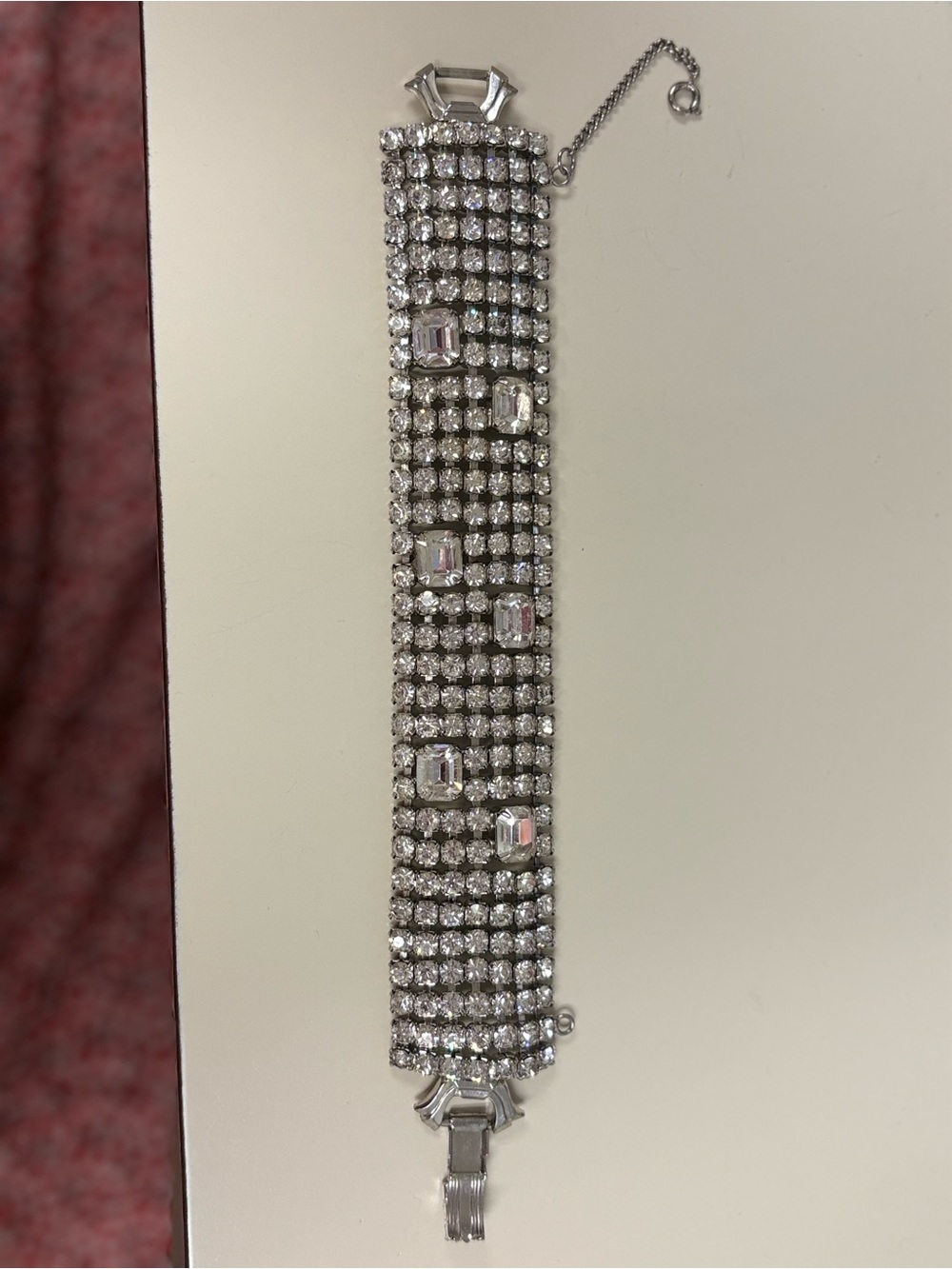Weiss Silver Crystal Statement Bracelet - Women Jewelry